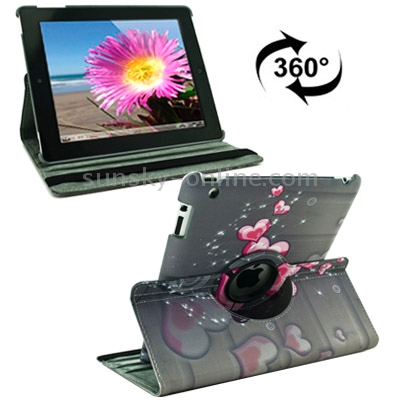 360 Degree Rotation Hearts Pattern Flip Leather Case with Holder for iPad 4 / New iPad (iPad 3) / iPad 2 360 Degree Rotation Hearts Pattern Flip Leather Case with Holder for iPad 4 / New iPad (iPad 3) / iPad 2