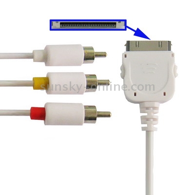 Component AV Cable for iPhone 3G (version 2.2),iPhone,iPod(White) Component AV Cable for iPhone 3G (version 2.2),iPhone,iPod(White)