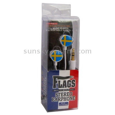 Swedish flag Stereo Headphone for iPod, MP3, MP4 Swedish flag Stereo Headphone for iPod, MP3, MP4