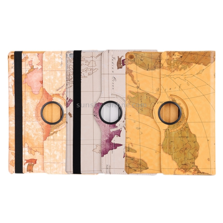 Map Pattern 360 Degrees Rotating Leather Case with Holder for iPad Pro 12.9 inch, Random Pattern Delivery Map Pattern 360 Degrees Rotating Leather Case with Holder for iPad Pro 12.9 inch, Random Pattern Delivery