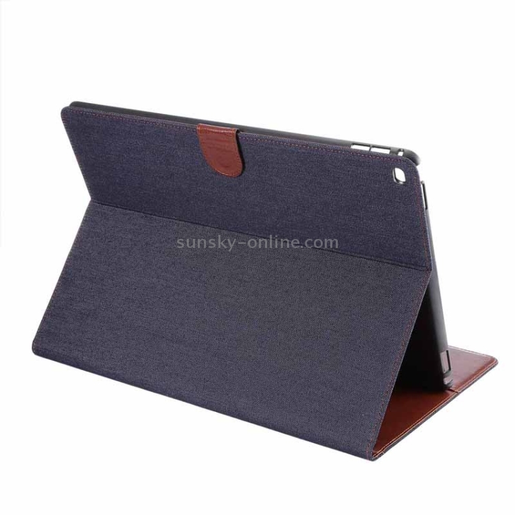 Denim Texture Horizontal Flip Solid Color Leather Case with Wallet & Card Slots & Holder for iPad Pro 12.9 inch(Black) Denim Texture Horizontal Flip Solid Color Leather Case with Wallet & Card Slots & Holder for iPad Pro 12.9 inch(Black)
