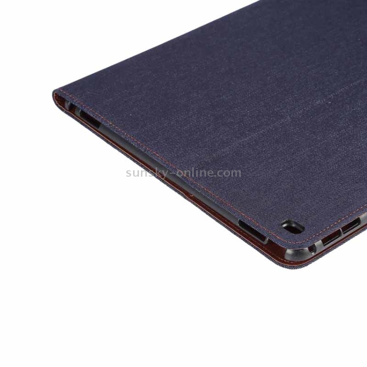 Denim Texture Horizontal Flip Solid Color Leather Case with Wallet & Card Slots & Holder for iPad Pro 12.9 inch(Black) Denim Texture Horizontal Flip Solid Color Leather Case with Wallet & Card Slots & Holder for iPad Pro 12.9 inch(Black)