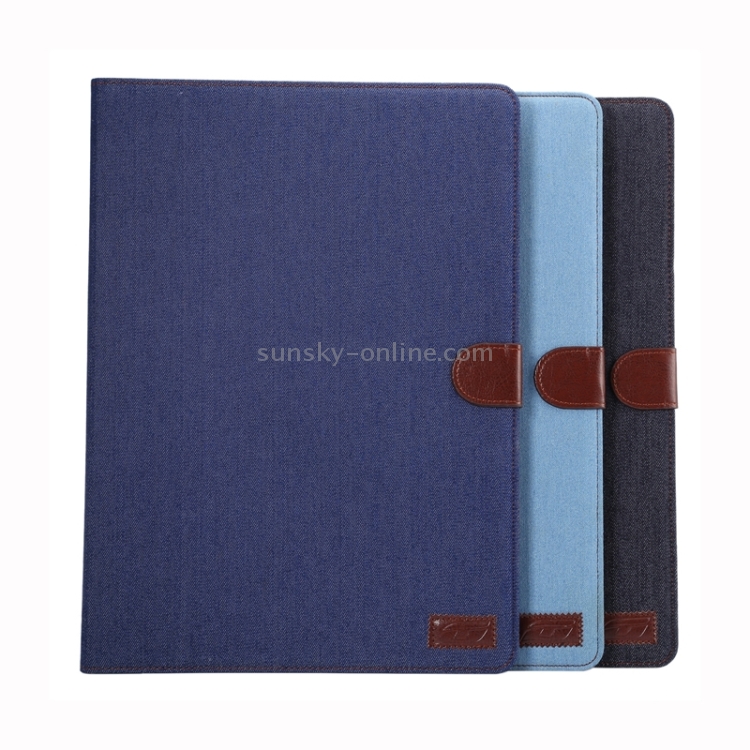 Denim Texture Horizontal Flip Solid Color Leather Case with Wallet & Card Slots & Holder for iPad Pro 12.9 inch(Black) Denim Texture Horizontal Flip Solid Color Leather Case with Wallet & Card Slots & Holder for iPad Pro 12.9 inch(Black)