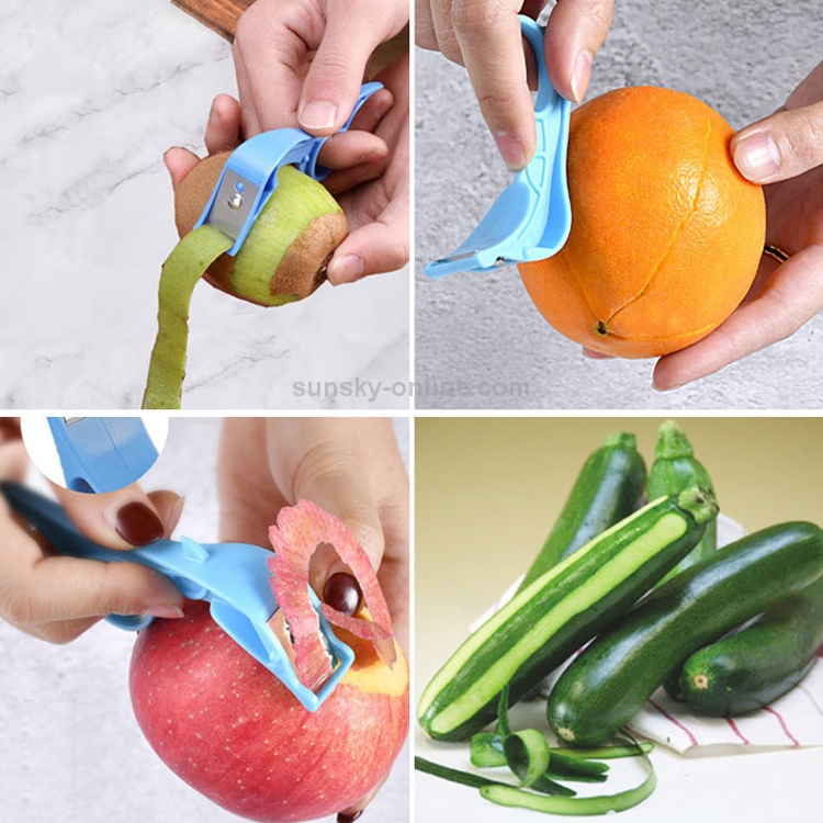 Stainless Steel Blade Plastic Handle Creative Peeler Rotating Style Fruit  Knife (Random Color Delivery)