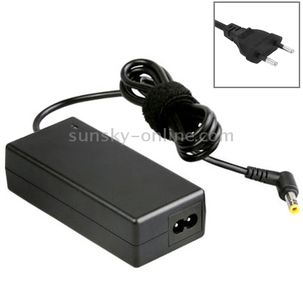 EU Plug AC Adapter 19V  90W for Asus Notebook, Output Tips:  (Black)