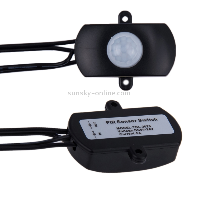 TDL2023 PIR Sensor Switch LED Connector with 5.5 x 2.1mm DC Male