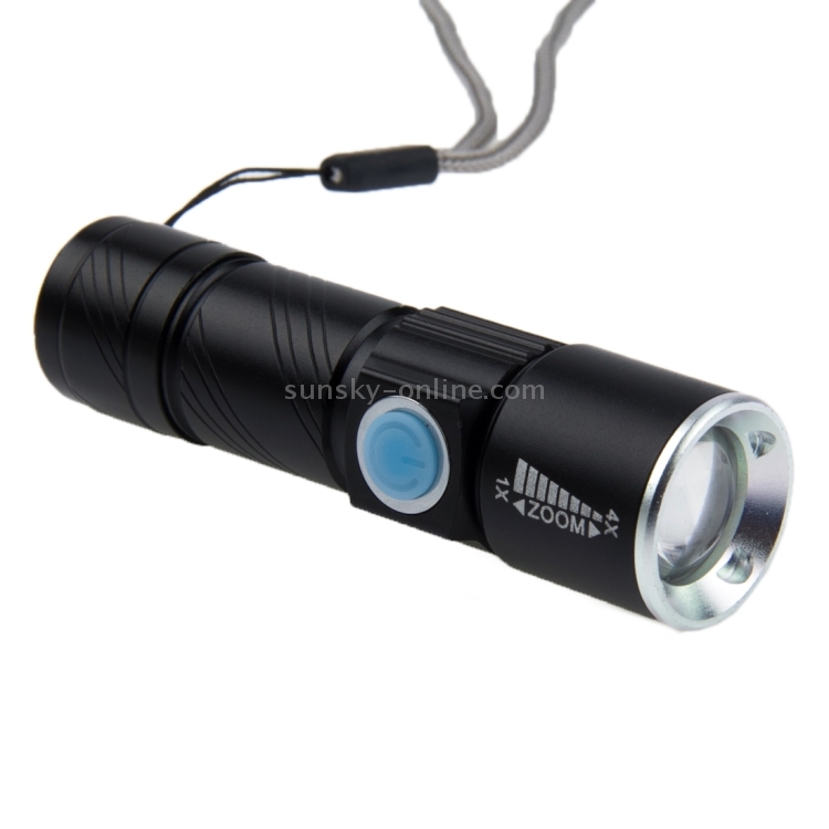 Mini Lampe De Poche Portable À Lumière Led, Zoom, Xp-g Q5, Torche