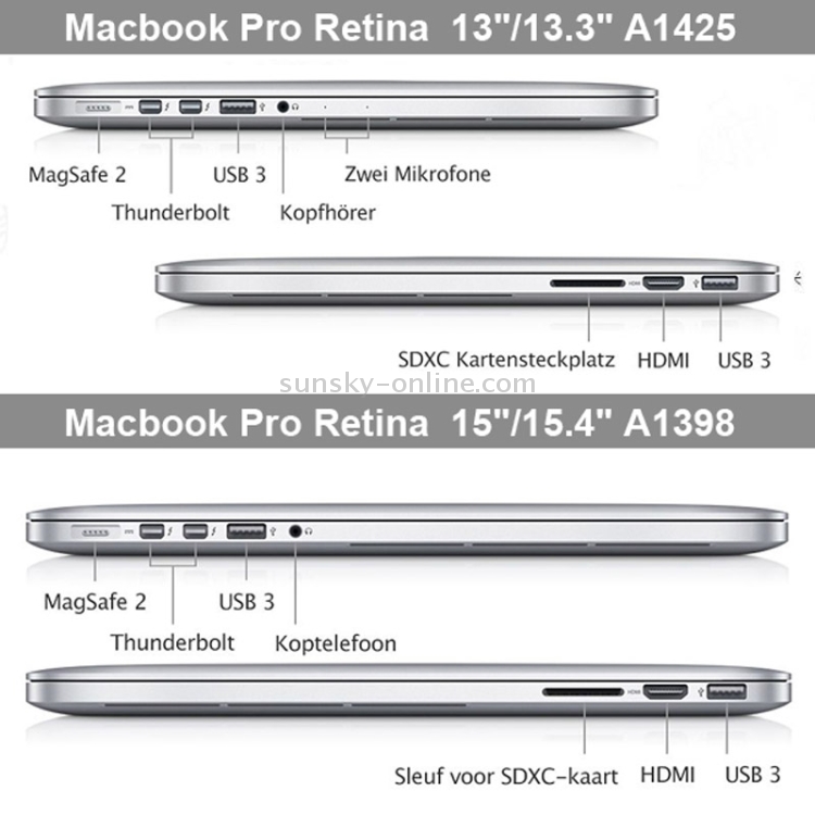 Coque de protection MacBook Pro 15 Pouces A1398 - Orange