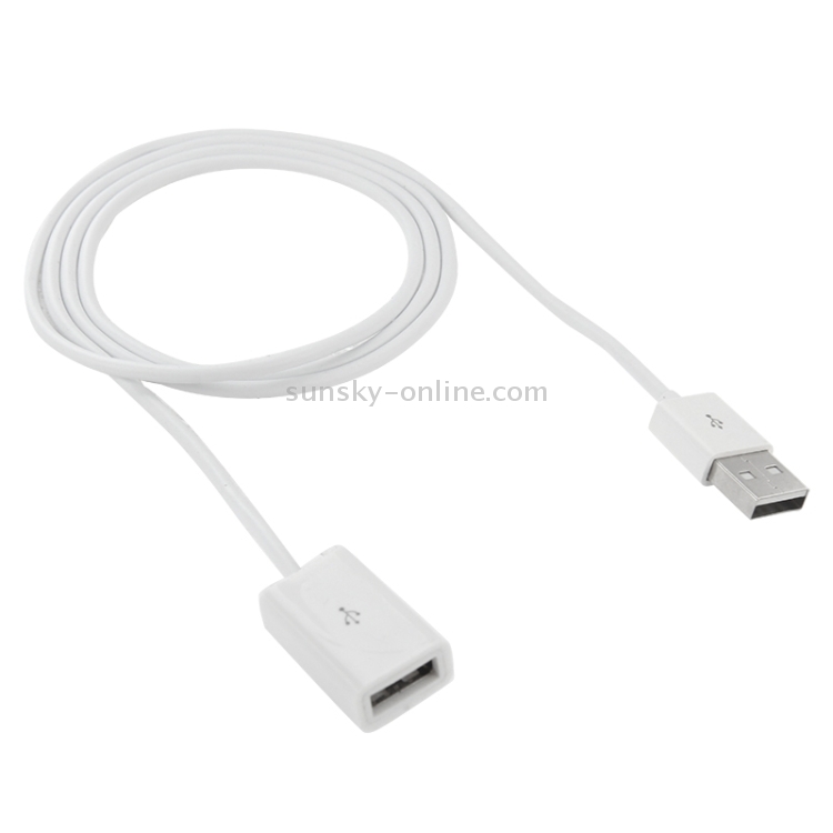 USB AM to AF Extender Extension Cable for Mac, Length: 1m(White)