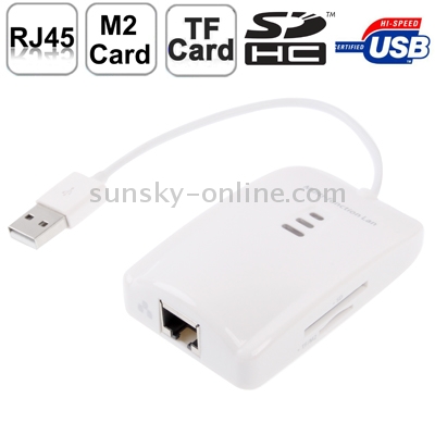 USB 2.0 Multi-function Lan Adapter for MacBook / Ultrabook / Laptop / Desktop Computer, Support SD / M2 / TF Card USB 2.0 Multi-function Lan Adapter for MacBook / Ultrabook / Laptop / Desktop Computer, Support SD / M2 / TF Card