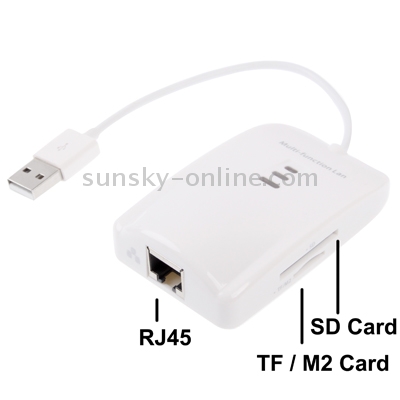 USB 2.0 Multi-function Lan Adapter for MacBook / Ultrabook / Laptop / Desktop Computer, Support SD / M2 / TF Card USB 2.0 Multi-function Lan Adapter for MacBook / Ultrabook / Laptop / Desktop Computer, Support SD / M2 / TF Card