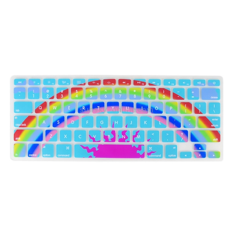 Universal Rainbow Pattern Silicon Soft Keyboard Protector Cover Skin Protective Film for MacBook 13.3 inch & 15.4 inch(Blue) Universal Rainbow Pattern Silicon Soft Keyboard Protector Cover Skin Protective Film for MacBook 13.3 inch & 15.4 inch(Blue)