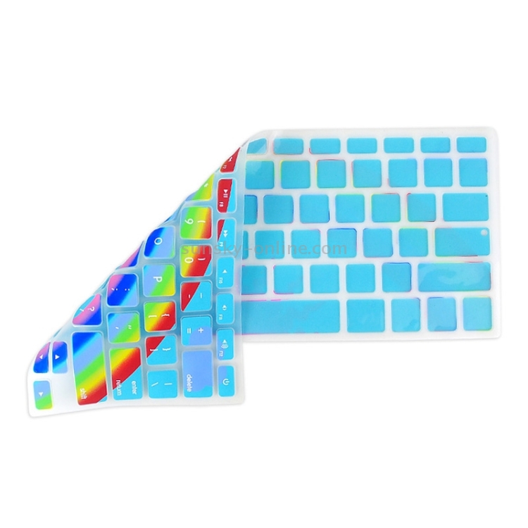 Universal Rainbow Pattern Silicon Soft Keyboard Protector Cover Skin Protective Film for MacBook 13.3 inch & 15.4 inch(Blue) Universal Rainbow Pattern Silicon Soft Keyboard Protector Cover Skin Protective Film for MacBook 13.3 inch & 15.4 inch(Blue)