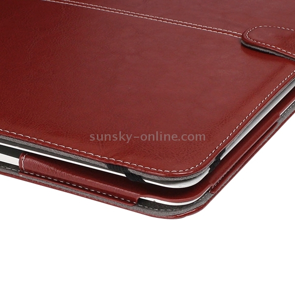 For 11.6 inch MacBook Air Notebook Leather Case with Snap Fastener(Brown) For 11.6 inch MacBook Air Notebook Leather Case with Snap Fastener(Brown)