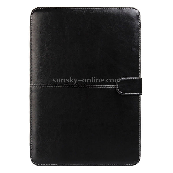 For 13.3 inch MacBook Air Notebook Leather Case with Snap Fastener(Black) For 13.3 inch MacBook Air Notebook Leather Case with Snap Fastener(Black)