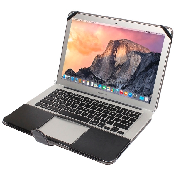 For 13.3 inch MacBook Air Notebook Leather Case with Snap Fastener(Black) For 13.3 inch MacBook Air Notebook Leather Case with Snap Fastener(Black)