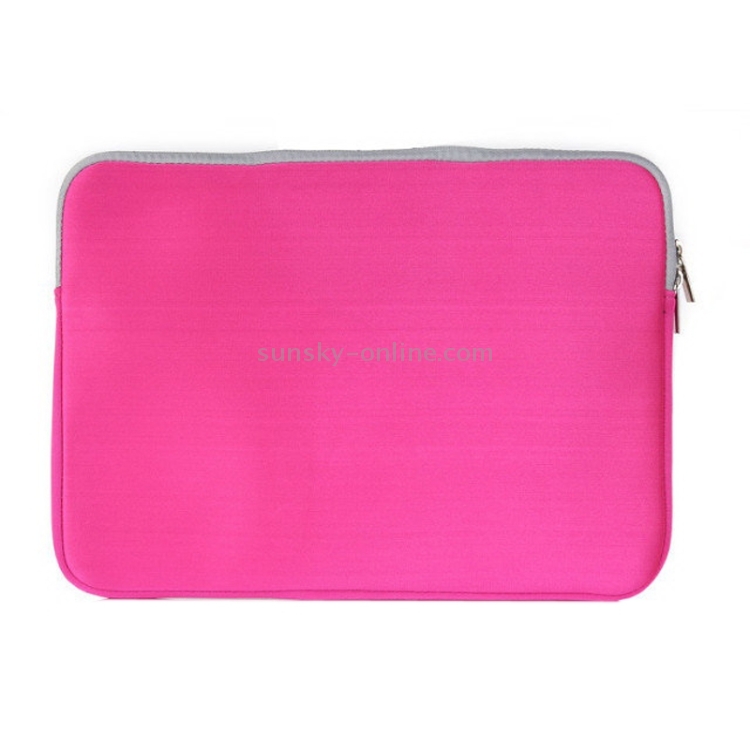 Double Pocket Zip Handbag Laptop Bag for Macbook Air 11.6 inch(Magenta) Double Pocket Zip Handbag Laptop Bag for Macbook Air 11.6 inch(Magenta)