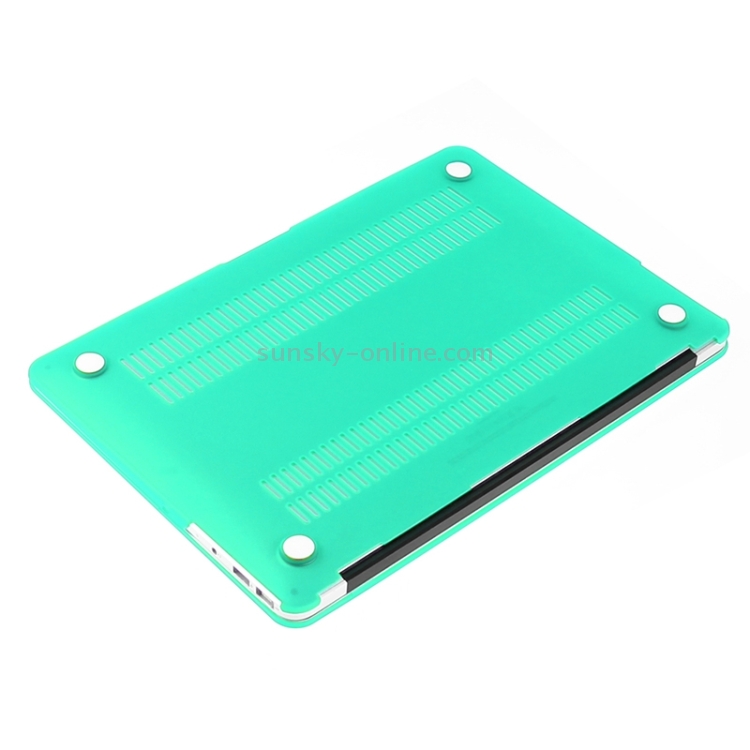 ENKAY for Macbook Air 13.3 inch (US Version) / A1369 / A1466 Hat-Prince 3 in 1 Frosted Hard Shell Plastic Protective Case with Keyboard Guard & Port Dust Plug(Green)