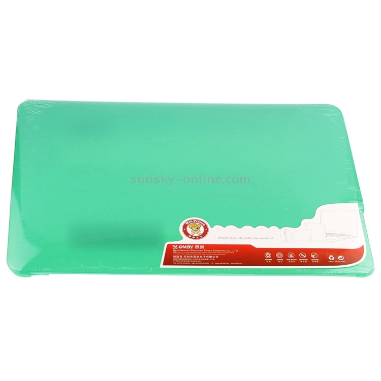 ENKAY for Macbook Air 13.3 inch (US Version) / A1369 / A1466 Hat-Prince 3 in 1 Frosted Hard Shell Plastic Protective Case with Keyboard Guard & Port Dust Plug(Green)