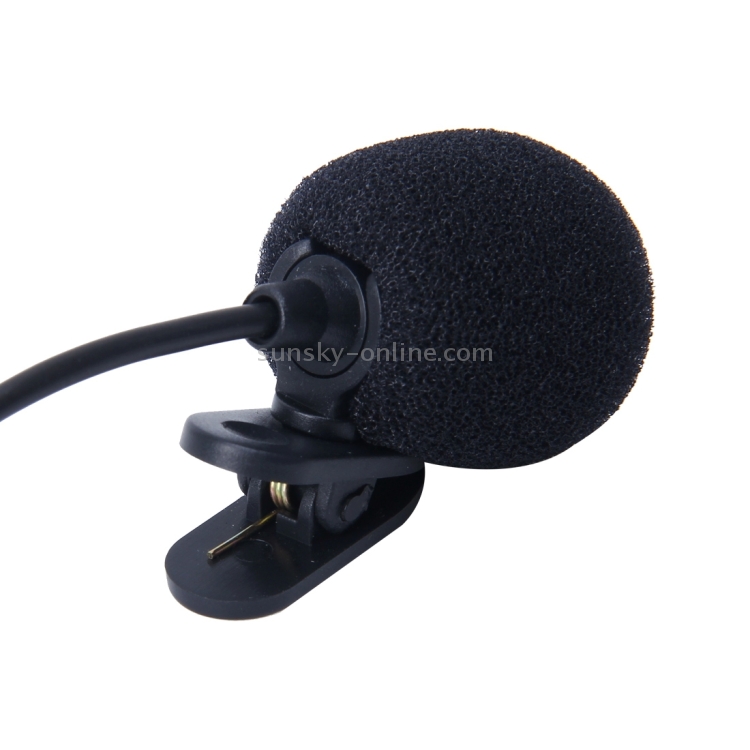 ZJ025MR Micrófono mono lavalier con clip adhesivo para coche GPS /  Bluetooth Audio DVD Micrófono externo, Longitud del cable