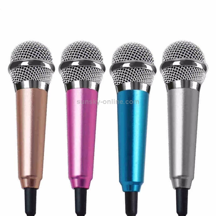 3.5mm Male + 3.5mm Female Ports Mini Household Mobile Phone Sing Song Metal Condenser Microphone, Compatible with IOS / Android System(Blue) 3.5mm Male + 3.5mm Female Ports Mini Household Mobile Phone Sing Song Metal Condenser Microphone, Compatible with IOS / Android System(Blue)