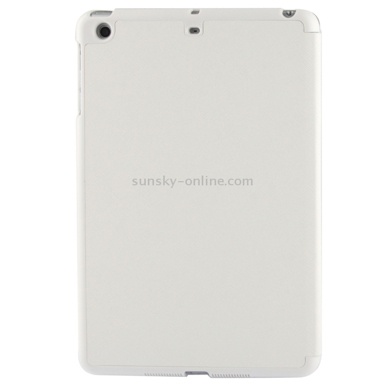 4-folding Cross Texture Leather Case with Sleep / Wake-up Function & Holder for iPad mini 1 / 2 / 3 (White) 4-folding Cross Texture Leather Case with Sleep / Wake-up Function & Holder for iPad mini 1 / 2 / 3 (White)
