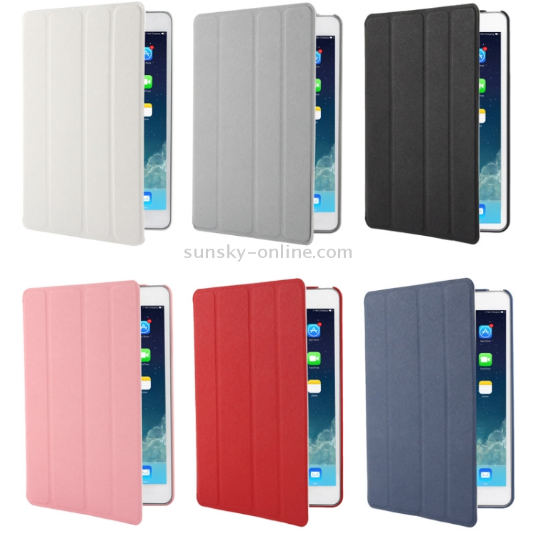 4-folding Cross Texture Leather Case with Sleep / Wake-up Function & Holder for iPad mini 1 / 2 / 3 (White) 4-folding Cross Texture Leather Case with Sleep / Wake-up Function & Holder for iPad mini 1 / 2 / 3 (White)