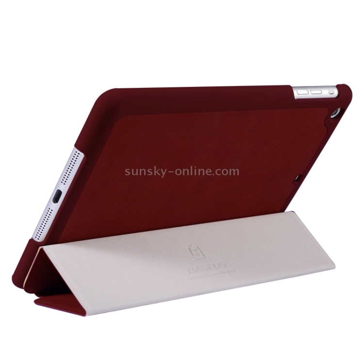 Baseus Grace Simplism Series 3-folding Frosted Texture Leather Smart Case with Holder & Sleep / Wake-up Function for iPad mini / mini 2 Retina(Red) Baseus Grace Simplism Series 3-folding Frosted Texture Leather Smart Case with Holder & Sleep / Wake-up Function for iPad mini / mini 2 Retina(Red)