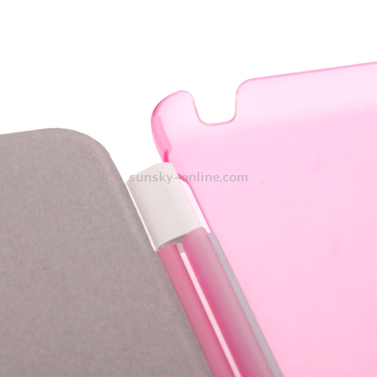 3-folding Slim Smart Cover Companion Case with Sleep & Wake-up Function for iPad mini 1 / 2 / 3 (Pink) 3-folding Slim Smart Cover Companion Case with Sleep & Wake-up Function for iPad mini 1 / 2 / 3 (Pink)