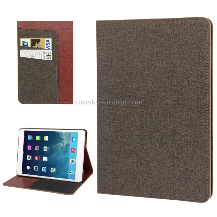 Linen Texture Leather Case with Credit Card Slot & Holder for iPad mini / mini 2 Retina Linen Texture Leather Case with Credit Card Slot & Holder for iPad mini / mini 2 Retina