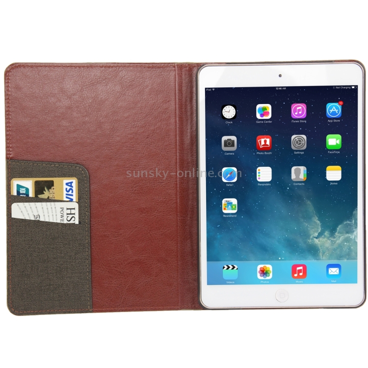 Linen Texture Leather Case with Credit Card Slot & Holder for iPad mini / mini 2 Retina Linen Texture Leather Case with Credit Card Slot & Holder for iPad mini / mini 2 Retina