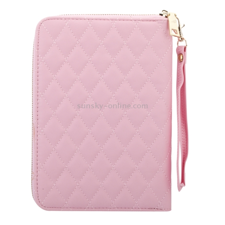 Crown Pattern & Diamond Lattice Texture Diamond Encrusted Carry Case with Holder & Card Slots & Wallet & Lanyard for iPad mini 3 / 2 / 1(Pink) Crown Pattern & Diamond Lattice Texture Diamond Encrusted Carry Case with Holder & Card Slots & Wallet & Lanyard for iPad mini 3 / 2 / 1(Pink)