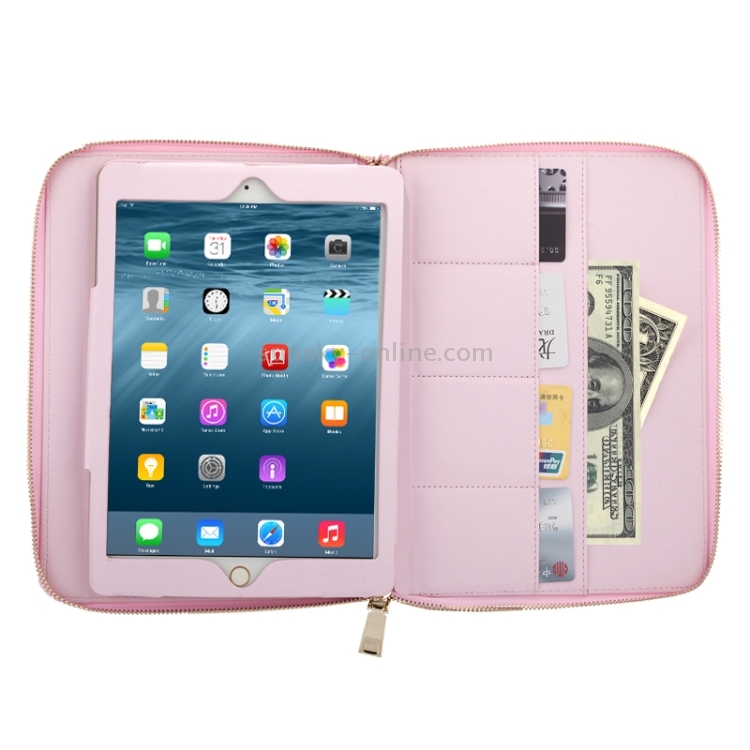 Crown Pattern & Diamond Lattice Texture Diamond Encrusted Carry Case with Holder & Card Slots & Wallet & Lanyard for iPad mini 3 / 2 / 1(Pink) Crown Pattern & Diamond Lattice Texture Diamond Encrusted Carry Case with Holder & Card Slots & Wallet & Lanyard for iPad mini 3 / 2 / 1(Pink)