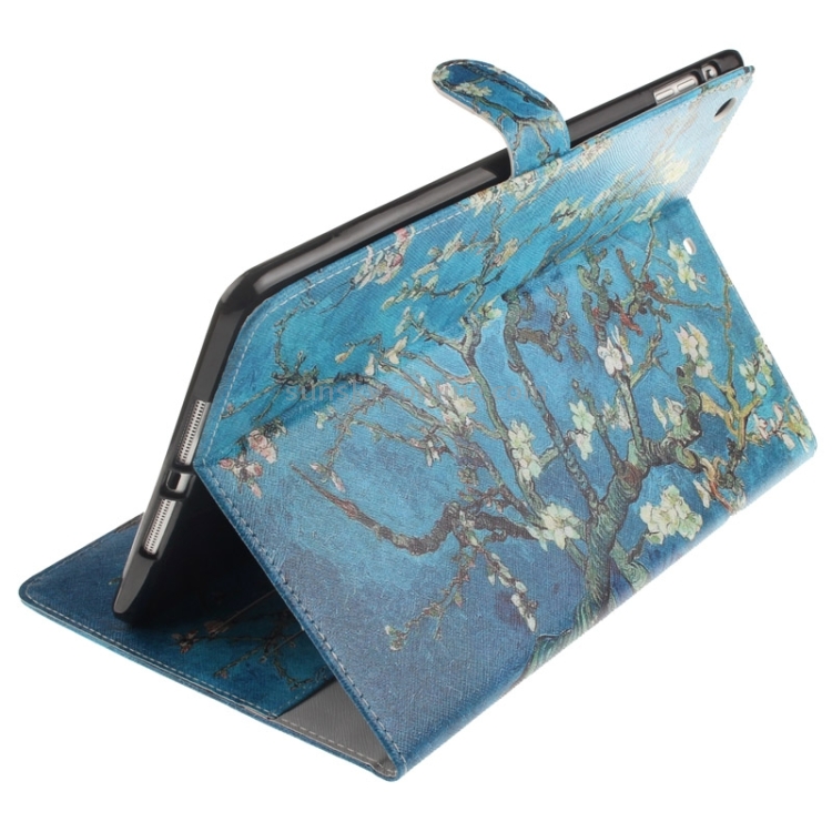 Plum Pattern Leather Case with Holder & Card Slots & Wallet for iPad mini 3 / mini 2 / iPad mini Plum Pattern Leather Case with Holder & Card Slots & Wallet for iPad mini 3 / mini 2 / iPad mini