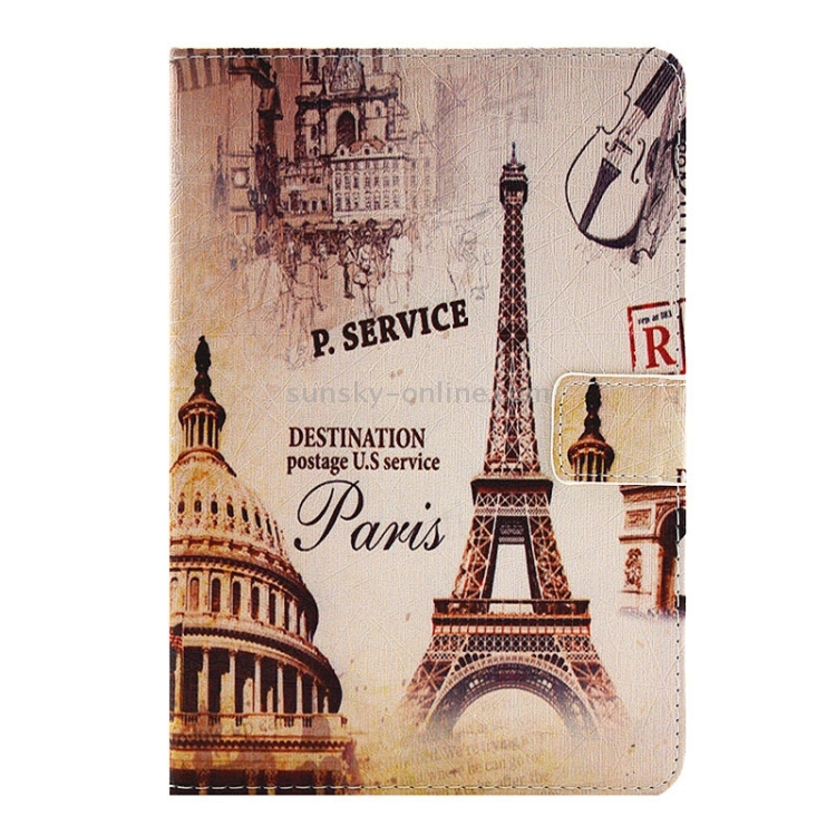 Eiffel Tower Pattern Horizontal Flip Leather Case with Holder for iPad mini 4 Eiffel Tower Pattern Horizontal Flip Leather Case with Holder for iPad mini 4