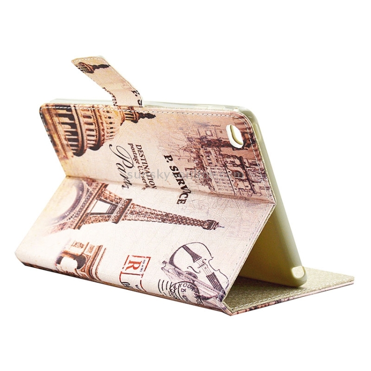 Eiffel Tower Pattern Horizontal Flip Leather Case with Holder for iPad mini 4 Eiffel Tower Pattern Horizontal Flip Leather Case with Holder for iPad mini 4
