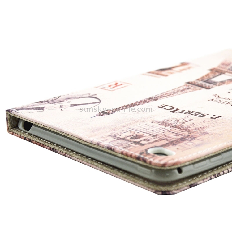 Eiffel Tower Pattern Horizontal Flip Leather Case with Holder for iPad mini 4 Eiffel Tower Pattern Horizontal Flip Leather Case with Holder for iPad mini 4