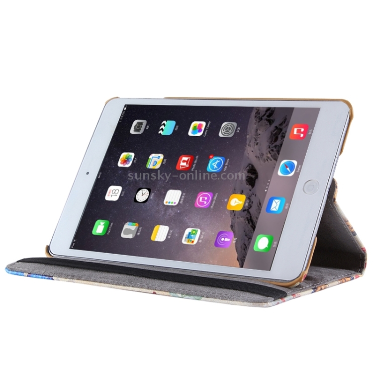 Drawing Pattern 360 Degree Rotation Leather Case with 2 Gears Holder for iPad mini 4 Drawing Pattern 360 Degree Rotation Leather Case with 2 Gears Holder for iPad mini 4