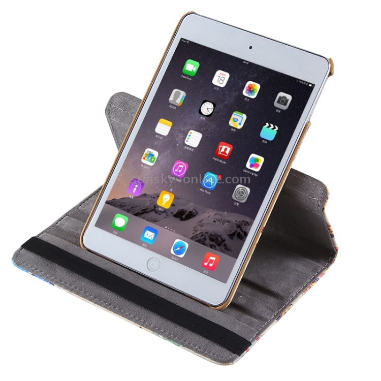 Drawing Pattern 360 Degree Rotation Leather Case with 2 Gears Holder for iPad mini 4 Drawing Pattern 360 Degree Rotation Leather Case with 2 Gears Holder for iPad mini 4