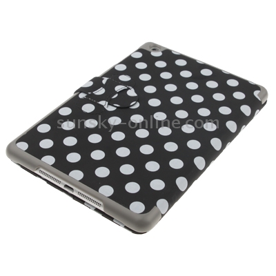Black and White Dot Pattern Leather Case with Holder & Credit Card Slot for iPad mini 1 / 2 / 3 (Black) Black and White Dot Pattern Leather Case with Holder & Credit Card Slot for iPad mini 1 / 2 / 3 (Black)