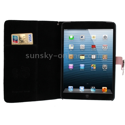 Diamond Style Leather Case with Holder & Credit Card Slots for iPad mini 1 / 2 / 3(Pink) Diamond Style Leather Case with Holder & Credit Card Slots for iPad mini 1 / 2 / 3(Pink)
