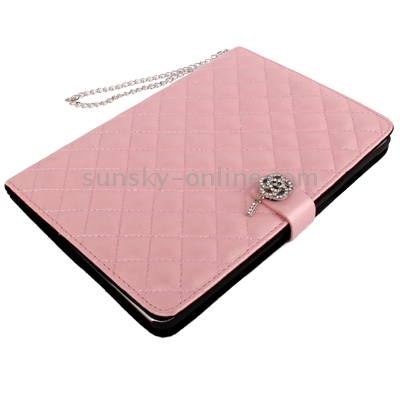 Diamond Style Leather Case with Holder & Credit Card Slots for iPad mini 1 / 2 / 3(Pink) Diamond Style Leather Case with Holder & Credit Card Slots for iPad mini 1 / 2 / 3(Pink)