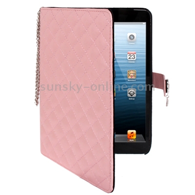 Diamond Style Leather Case with Holder & Credit Card Slots for iPad mini 1 / 2 / 3(Pink) Diamond Style Leather Case with Holder & Credit Card Slots for iPad mini 1 / 2 / 3(Pink)