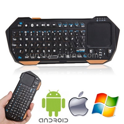 Mini Bluetooth Keyboard with Built in Touchpad for iPad mini 1 / 2 / 3 , Working Distance: 10m , Designed for iOS / Android / Windows Operating System Tablet PC (The iOS Systems do not Support the iPad / iPhone touch, but Macbook and iMac Support.)(Black) Mini Bluetooth Keyboard with Built in Touchpad for iPad mini 1 / 2 / 3 , Working Distance: 10m , Designed for iOS / Android / Windows Operating System Tablet PC (The iOS Systems do not Support the iPad / iPhone touch, but Macbook and iMac Support.)(Black)