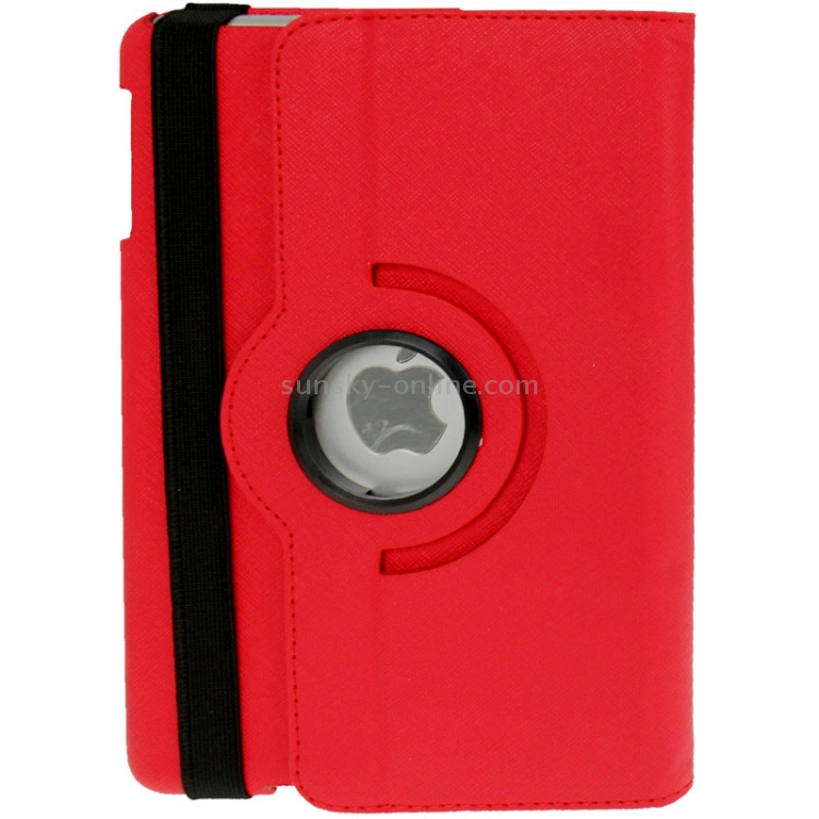360 Degree Rotation Cross Texture Leather Case with Holder & Credit Card Slots for iPad mini 1 / 2 / 3 (Red) 360 Degree Rotation Cross Texture Leather Case with Holder & Credit Card Slots for iPad mini 1 / 2 / 3 (Red)