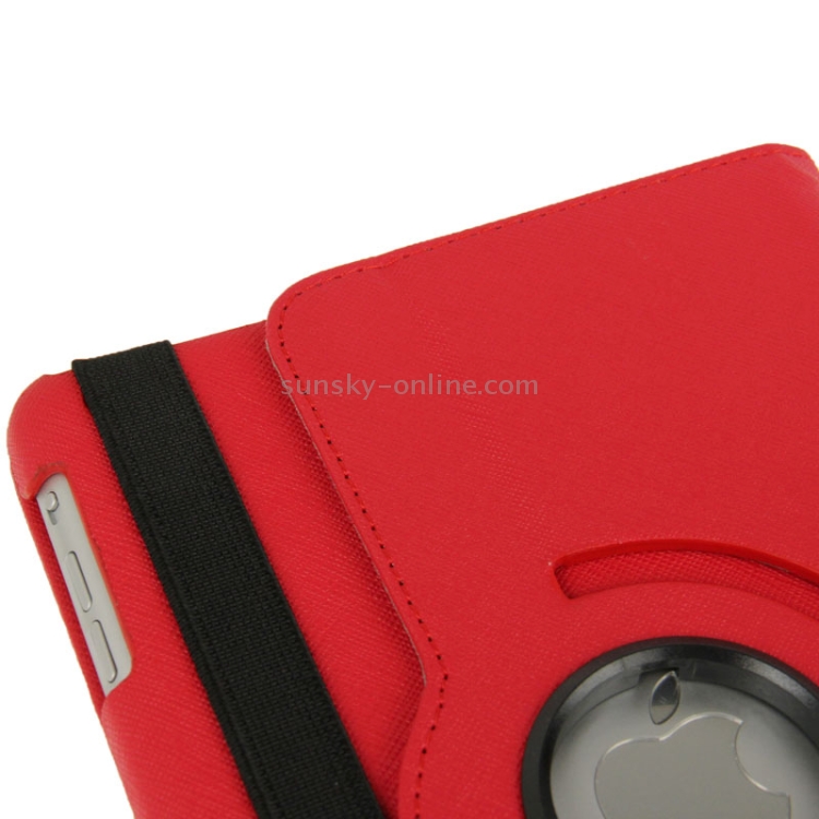 360 Degree Rotation Cross Texture Leather Case with Holder & Credit Card Slots for iPad mini 1 / 2 / 3 (Red) 360 Degree Rotation Cross Texture Leather Case with Holder & Credit Card Slots for iPad mini 1 / 2 / 3 (Red)
