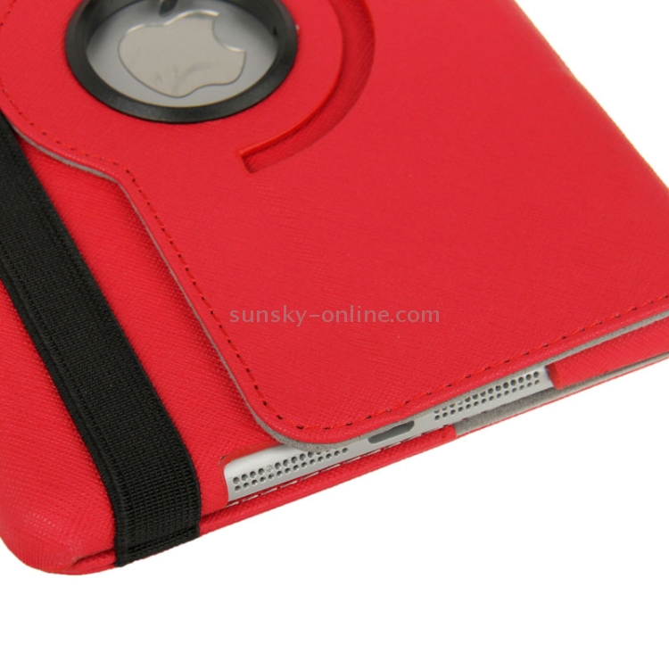 360 Degree Rotation Cross Texture Leather Case with Holder & Credit Card Slots for iPad mini 1 / 2 / 3 (Red) 360 Degree Rotation Cross Texture Leather Case with Holder & Credit Card Slots for iPad mini 1 / 2 / 3 (Red)