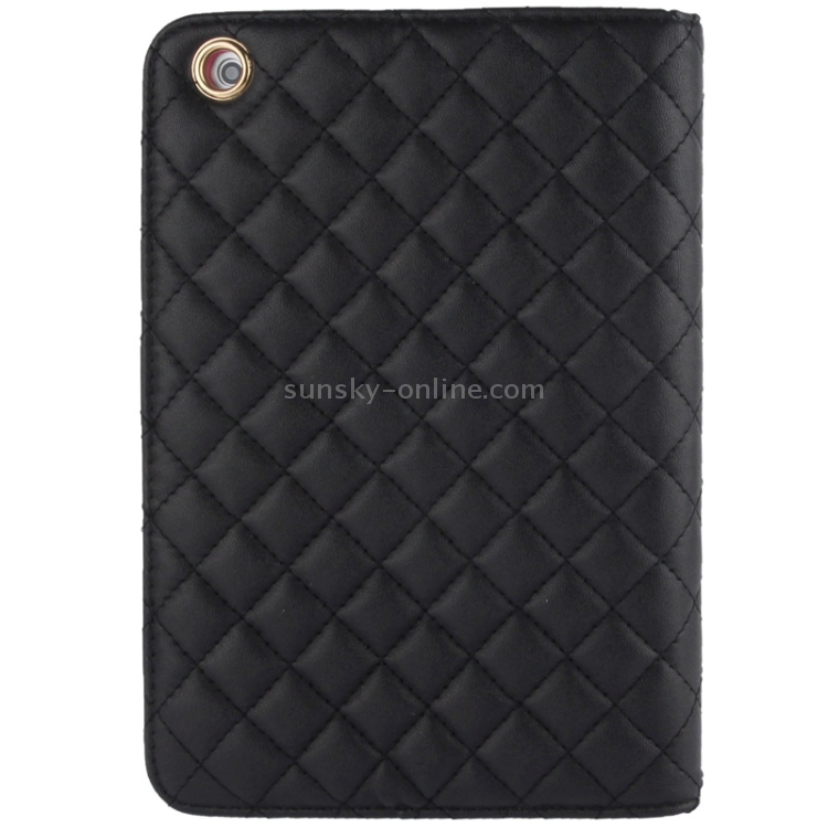 Grid Texture Leather Case with Sleep / Wake-up Function & 3-angle Viewing Holder for iPad mini 1 / 2 / 3(Black) Grid Texture Leather Case with Sleep / Wake-up Function & 3-angle Viewing Holder for iPad mini 1 / 2 / 3(Black)