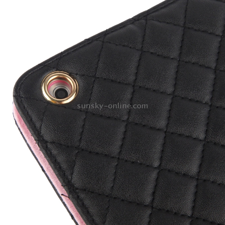 Grid Texture Leather Case with Sleep / Wake-up Function & 3-angle Viewing Holder for iPad mini 1 / 2 / 3(Black) Grid Texture Leather Case with Sleep / Wake-up Function & 3-angle Viewing Holder for iPad mini 1 / 2 / 3(Black)