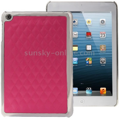Gird Pattern Plating Skinning Plastic Protective Case for iPad mini 1 / 2 / 3(Magenta) Gird Pattern Plating Skinning Plastic Protective Case for iPad mini 1 / 2 / 3(Magenta)